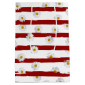 Daisy Red Stripes Medium Gift Bag Cadeauzakje (Achterkant)