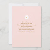 Daisy Retro Baby shower Invitation Kaart (Achterkant)