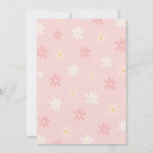Daisy Retro Boho 1e verjaardagsuitnodiging Kaart (Achterkant)
