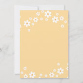 Daisy Retro jaune Floral nuptiale Invitation (Dos)