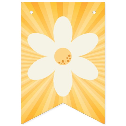 Daisy Retro Sunburst Jaune Drapeaux Bunst | Super (Deuxième drapeau)
