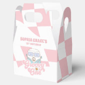 Daisy & Retro Van Pink Groovy Eén 1e Verjaardag Bedankdoosjes (Geopend)