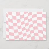 Daisy & Retro Van Pink Groovy Eén 1e Verjaardag Bedankkaart (Achterkant)