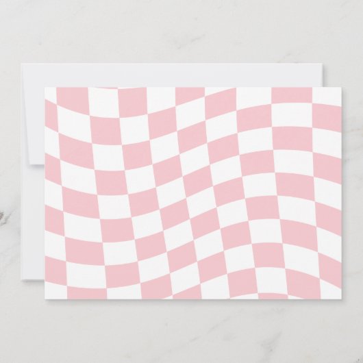 Daisy & Retro Van Pink Groovy Eén 1e Verjaardag Bedankkaart (Achterkant)