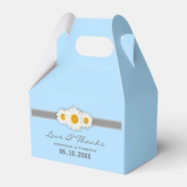 Daisy Ribbon - Dank u Bruiloft Favor Box - Blauw Bedankdoosjes