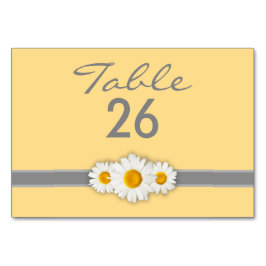 Daisy Ribbon - Geel Grijs & Wit Tafelnummer