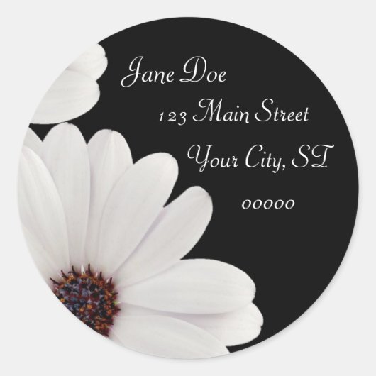 Daisy Ronde Sticker (Voorkant)