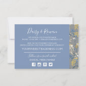 Daisy Rowan Navy & Yellow Floral Carte de remercie (Dos)