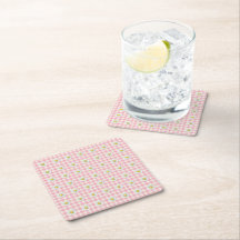 Daisy Rows on Pink Gingham