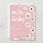 Daisy Roze Meisje Baby shower Kaart (Voorkant)