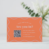 Daisy RSVP met QR-code (Staand voorkant)