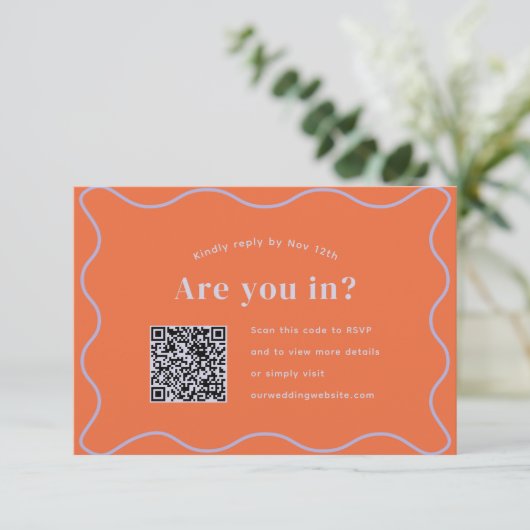 Daisy RSVP met QR-code (Staand voorkant)