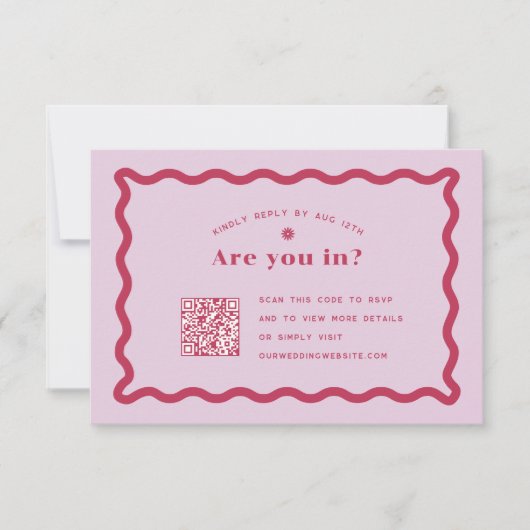Daisy RSVP met QR-code (Voorkant)