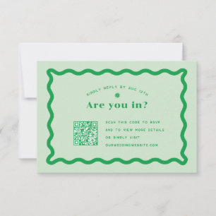 Daisy RSVP met QR-code Kaartje