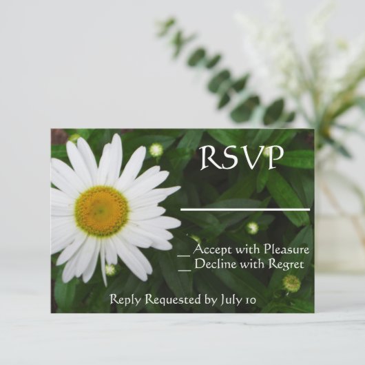 Daisy RSVP Uitnodiging (Staand voorkant)