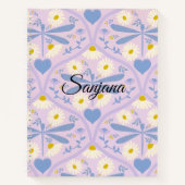 Daisy’s en Dragon Print Spiral Note Book Notitieboek (Voorkant)