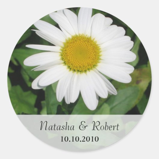 Daisy Save the Date Sticker (Voorkant)