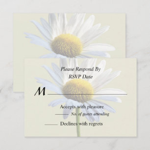 Daisy Schaduw en Licht RSVP Kaartje