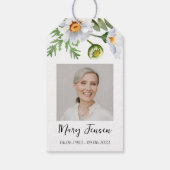 Daisy Seed Packet Memorial Begrafenisgeschenk Labe Cadeaulabel (Achterkant)