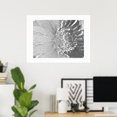 Daisy Shades of Grey Floral Poster (Thuiskantoor)