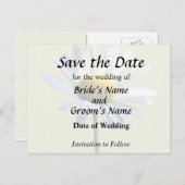 Daisy Shadow en Light Wedding Supplies Aankondigingskaart (Voorkant / Achterkant)