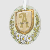 Daisy Shield Monogram Ornament (voorkant)