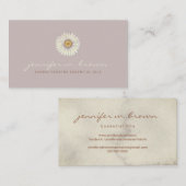 Daisy Signature Script roze Waterverf Visitekaartje (Voorkant / Achterkant)