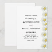 Daisy Simple Mariage Invitation (Devant / Derrière)