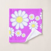 Daisy Simple Monogramme Violet (Gant de toilette)