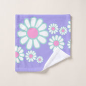 Daisy Simple Monogramme Violet (Gant de toilette)