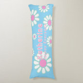 Daisy Simple Sinaasappel Blue Lichaamskussen (Voorkant Verticaal)