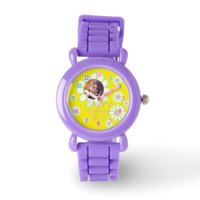Daisy Simple Yellow Watch Horloge (Voorkant)
