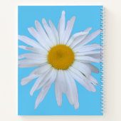 Daisy Sketchbook Blauw Wit Script Notitieboek (Achterkant)