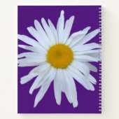 Daisy Sketchbook Purple White Script Carnet (Dos)