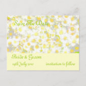 Daisy slaat de datum op aankondigingskaart (Voorkant)