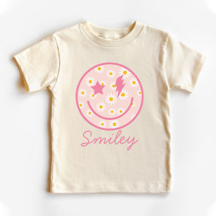 Daisy Smiley Face Grafische Pastel Roze