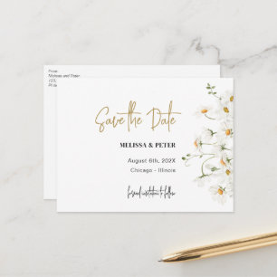 Daisy spring blooms save the date briefkaart