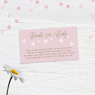 Daisy Spring Roze Boho Meisje Douche Boeken voor B Informatiekaartje