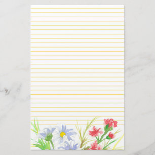 Daisy Stationery Brief Schrijven Waterverf Flowers Briefpapier