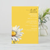 Daisy Stem Printemps Jaune nuptiale Invitation (Debout devant)