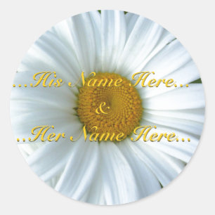 Daisy Stickers Personalized White Daisy Stickers