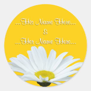 Daisy Stickers Personalized White Daisy Stickers