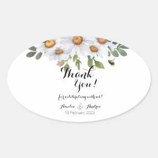 Daisy - stickers rechthoekig