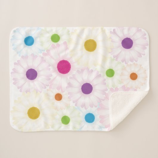 Daisy Stippen Blanket Sherpa Deken (Voorkant (horizontaal))