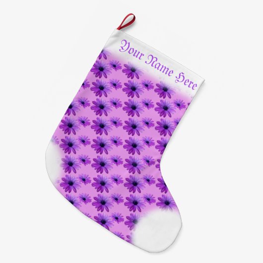 Daisy Stocking Kerstdagen, Aangepast stoppen Grote Kerstsok (Voorkant (Hangend))