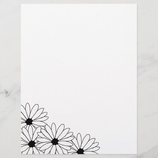 Daisy Storm Pattern Recycled Letterhead Paper 5 (Voorkant)