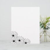 Daisy Storm Pattern Recycled Letterhead Paper 5 (Staand voorkant)