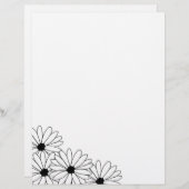 Daisy Storm Pattern Recycled Letterhead Paper 5 (Voorkant / Achterkant)