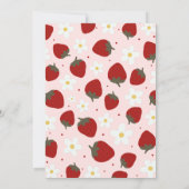 Daisy Strawberry Pink 4e zomerverjaardag Kaart (Achterkant)