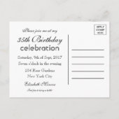Daisy Swan Birthday Celebration Invitation Uitnodiging Briefkaart (Achterkant)